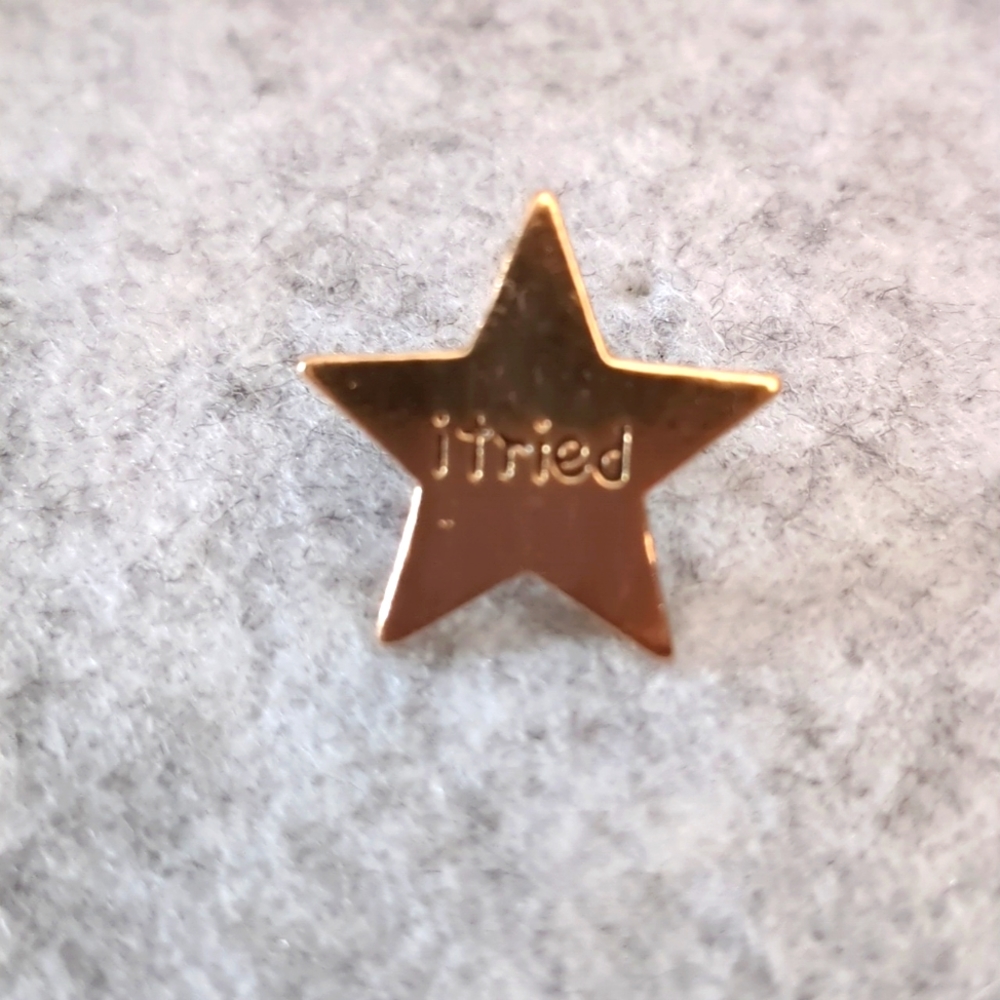 I Tried Gold Star Pin